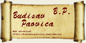 Budisav Paovica vizit kartica
